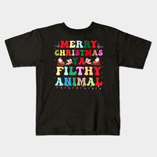 Merry christmas ya filthy animal Kids T-Shirt